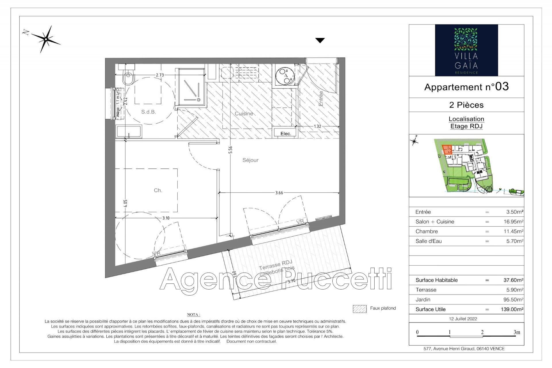 Vente Appartement à Vence 2 pièces