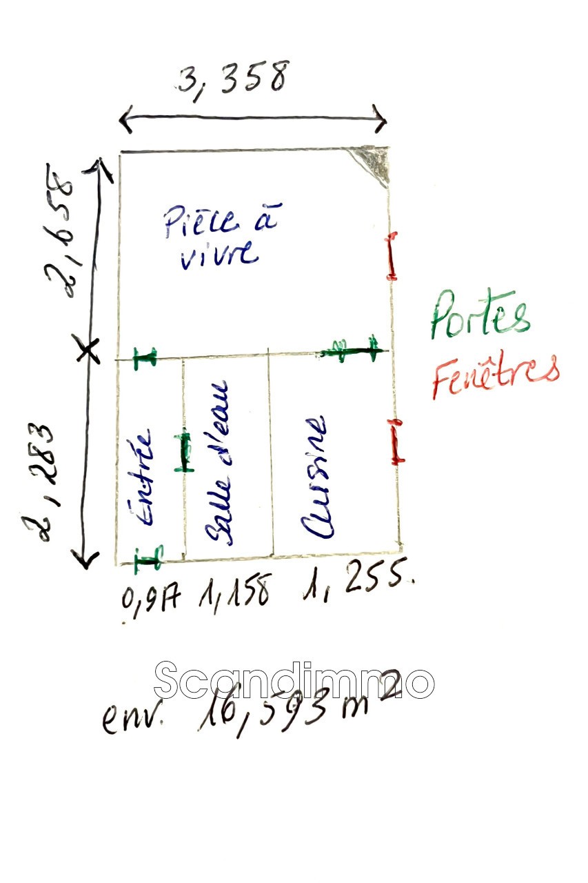 Vente Appartement à Paris Gobelins 13e arrondissement 1 pièce