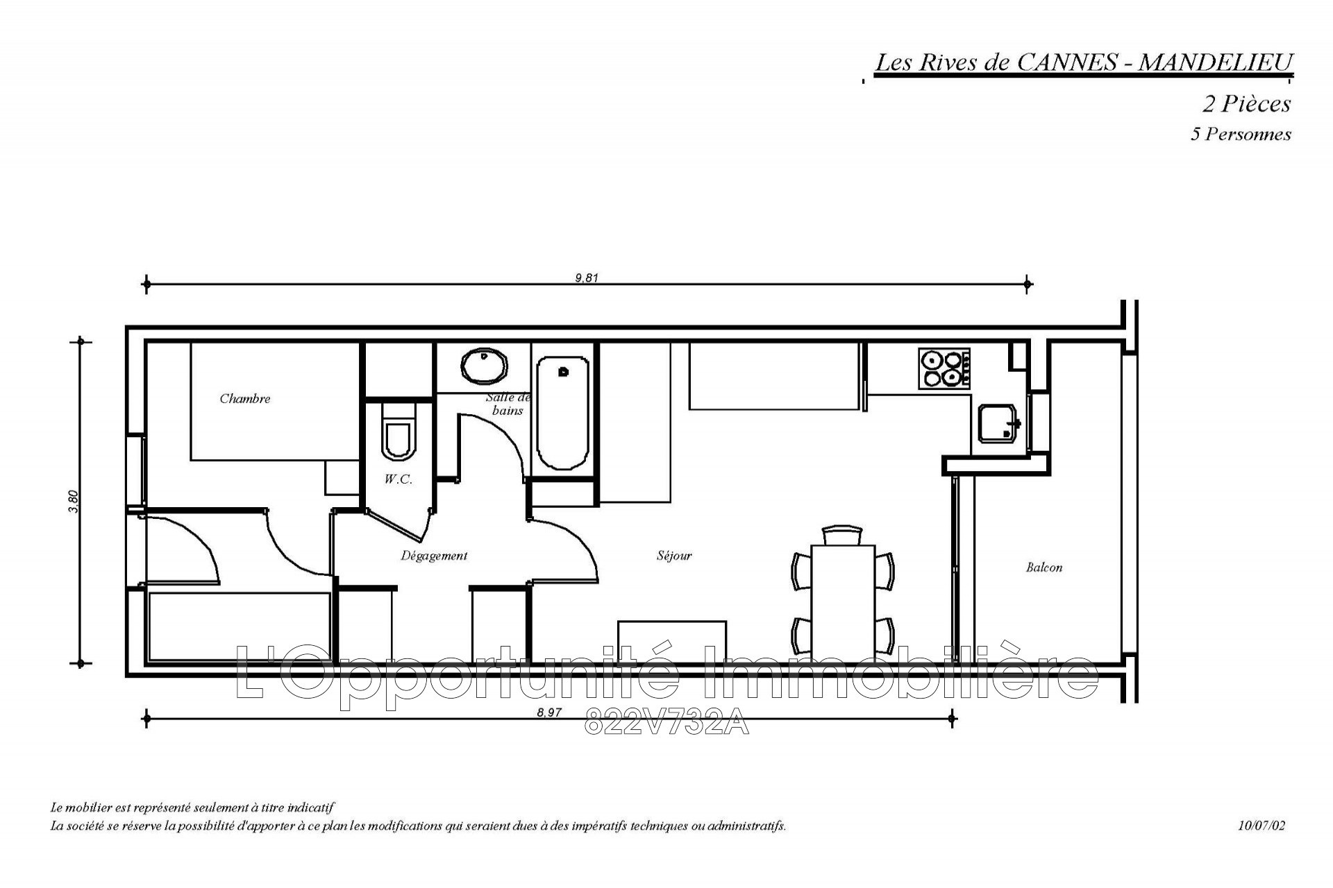 Vente Appartement à Mandelieu-la-Napoule 2 pièces