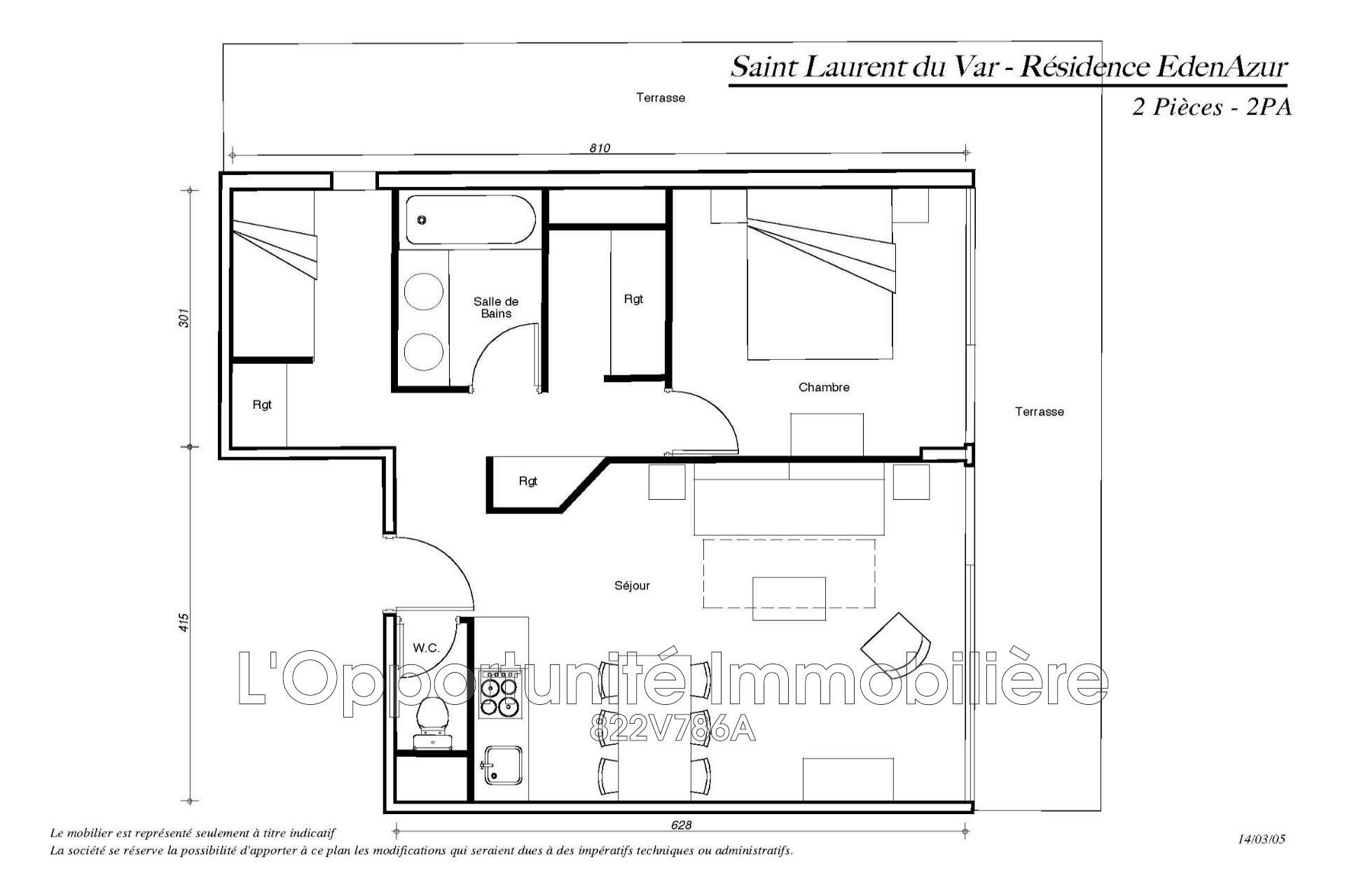 Vente Appartement à Saint-Laurent-du-Var 2 pièces