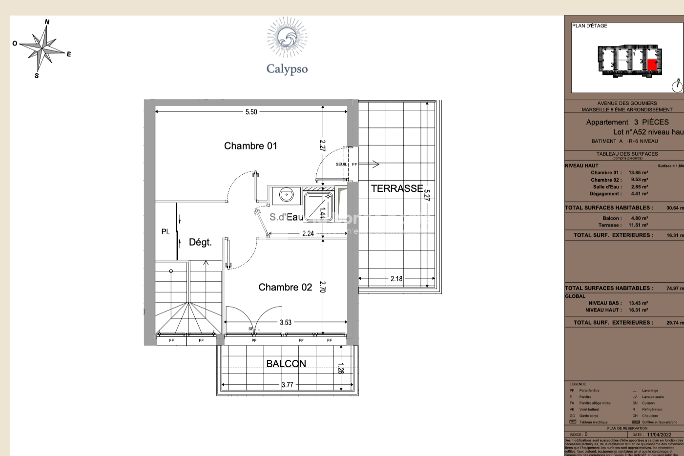 Vente Appartement à Marseille 8e arrondissement 4 pièces