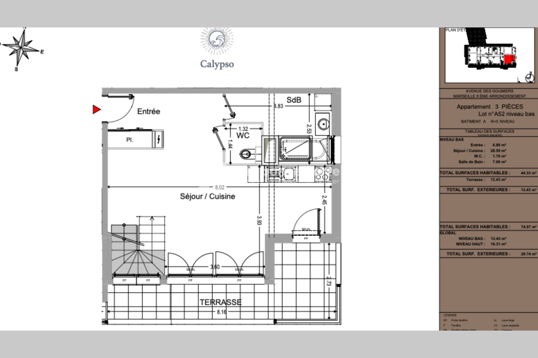 Vente Appartement à Marseille 8e arrondissement 4 pièces