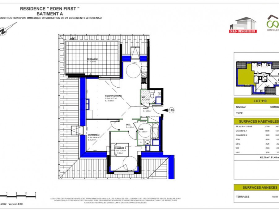 Vente Appartement à Rosenau 3 pièces