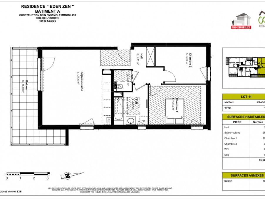 Vente Appartement à Kembs 3 pièces