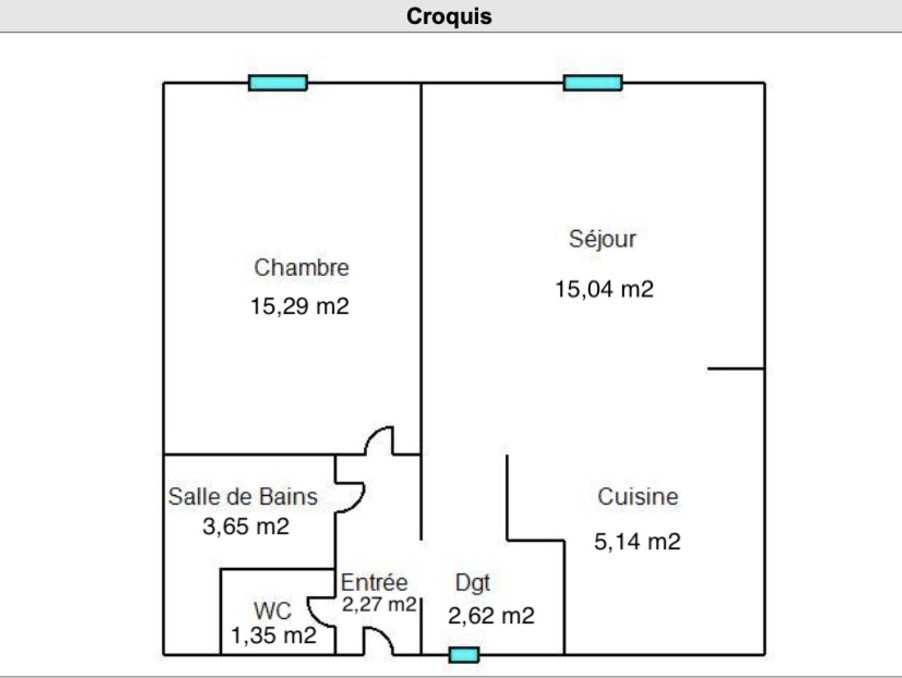 Vente Appartement à Saint-Malo 2 pièces