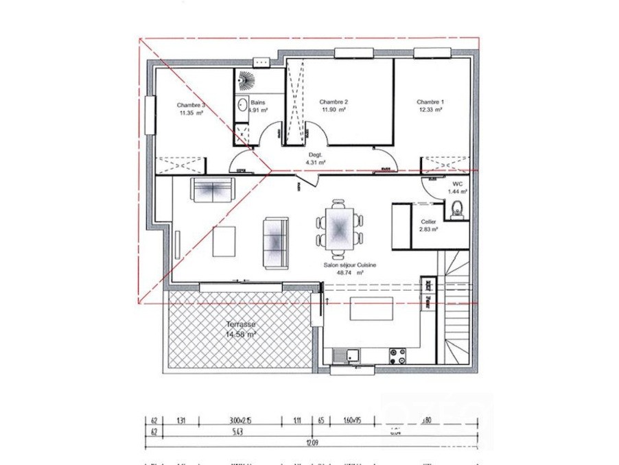 Neuf Appartement à Cabestany 4 pièces