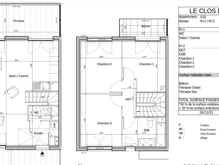 Vente Appartement à Saint-Béron 4 pièces