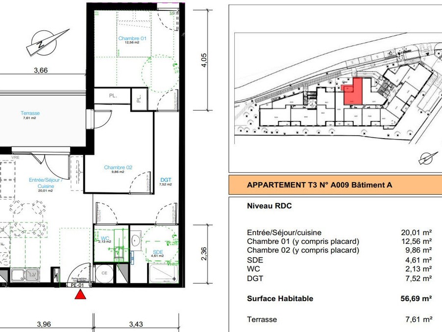 Vente Appartement à Balaruc-les-Bains 3 pièces