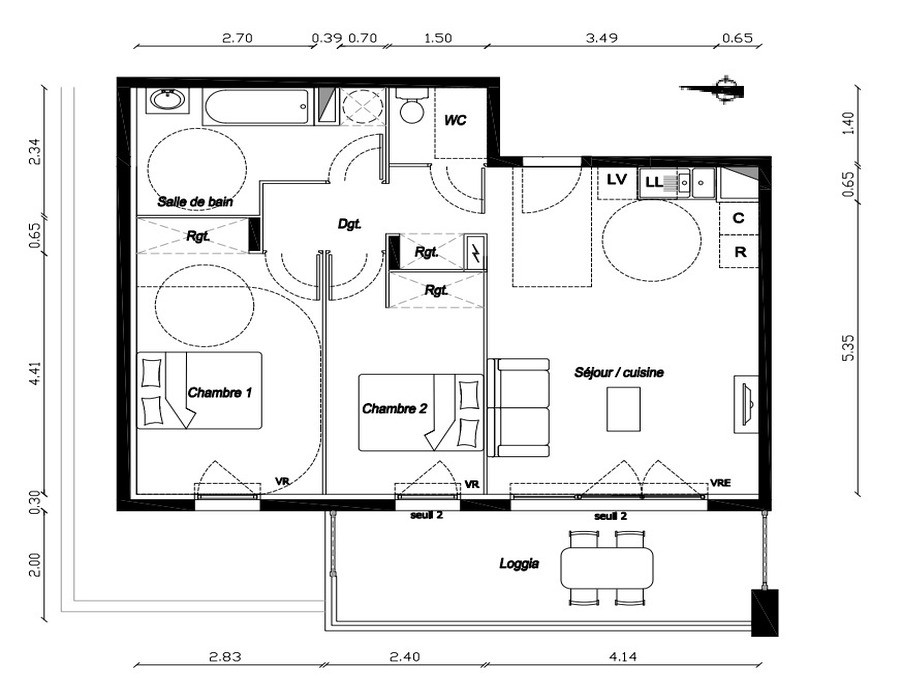 Vente Appartement à Vias 3 pièces