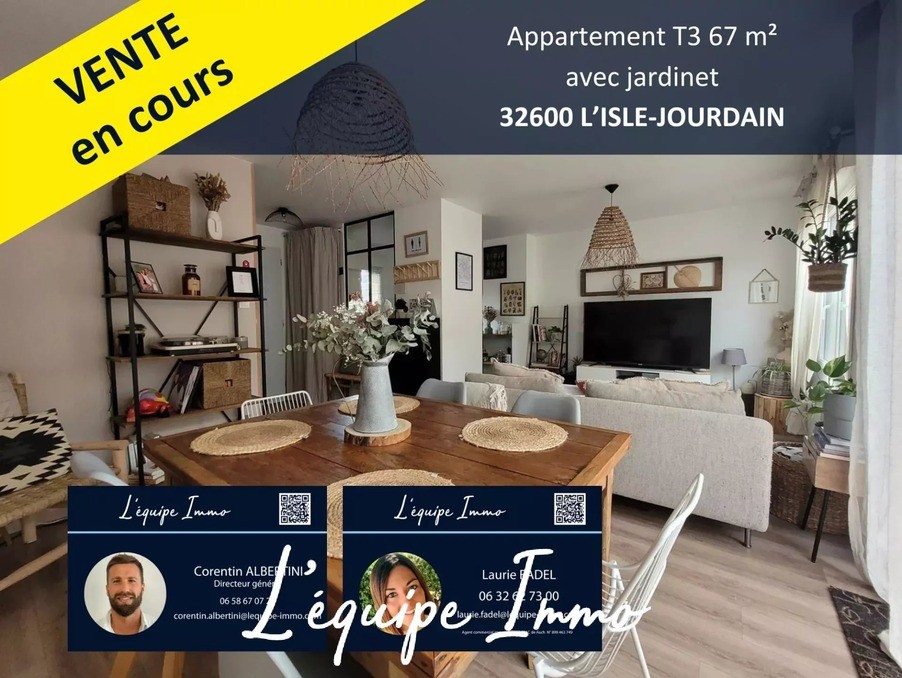 Vente Appartement à l'Isle-Jourdain 3 pièces