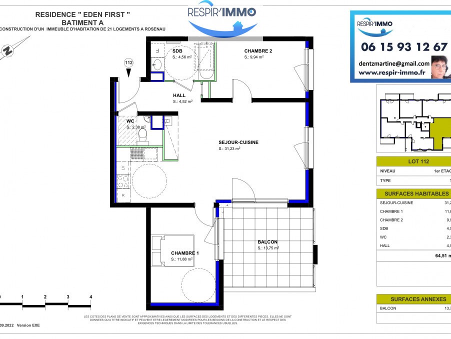 Vente Appartement à Rosenau 3 pièces