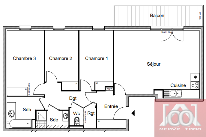 Vente Appartement à Bezons 4 pièces