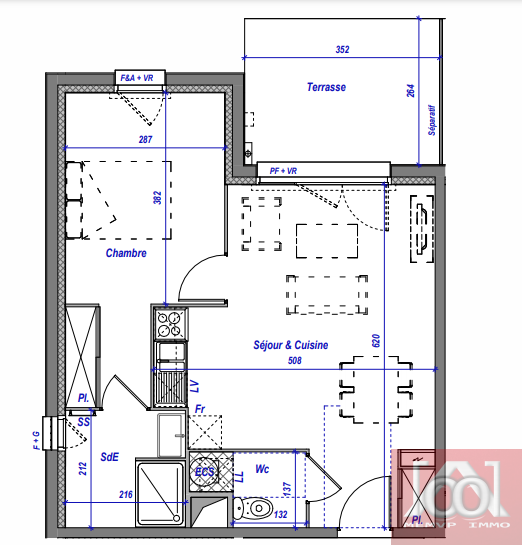 Vente Appartement à Toulouse 2 pièces