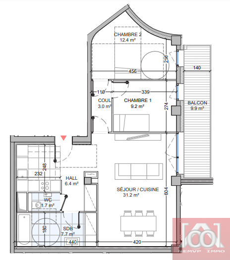 Vente Appartement à Paris Vaugirard 15e arrondissement 3 pièces