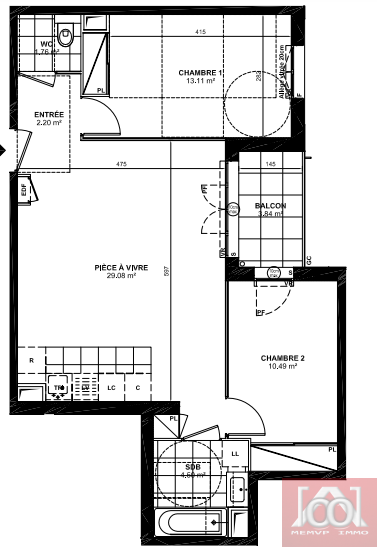 Vente Appartement à Colombes 3 pièces