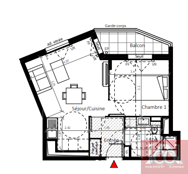 Vente Appartement à Boissy-Saint-Léger 2 pièces