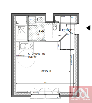 Vente Appartement à Noisy-le-Grand 1 pièce