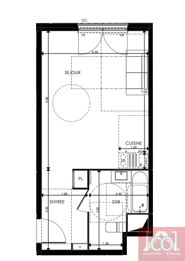 Vente Appartement à le Blanc-Mesnil 1 pièce