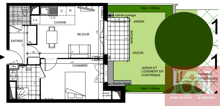 Vente Appartement à Cormeilles-en-Parisis 2 pièces