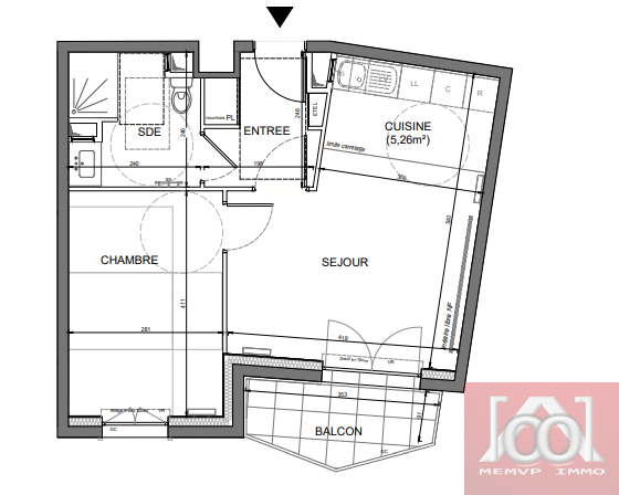 Vente Appartement à Noisy-le-Grand 2 pièces