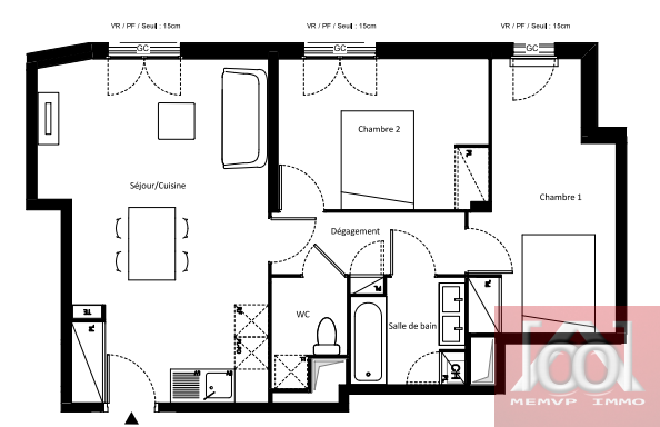 Vente Appartement à Montfermeil 3 pièces