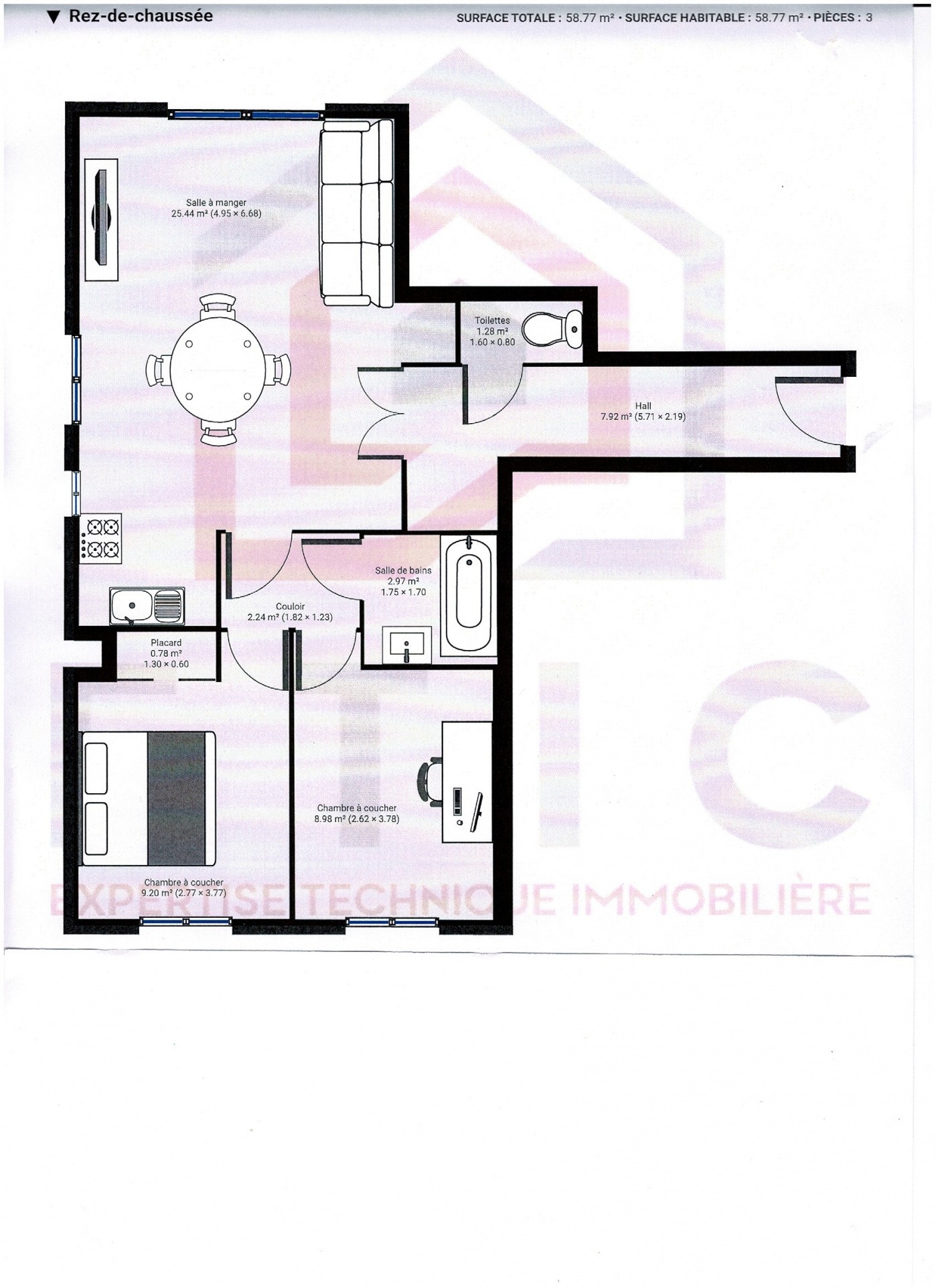 Vente Appartement à Bron 3 pièces