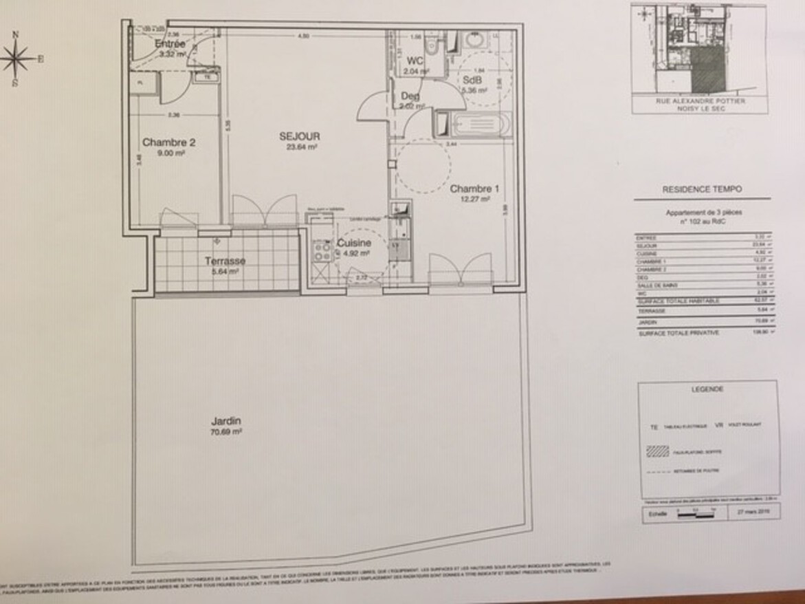 Vente Appartement à Noisy-le-Sec 3 pièces