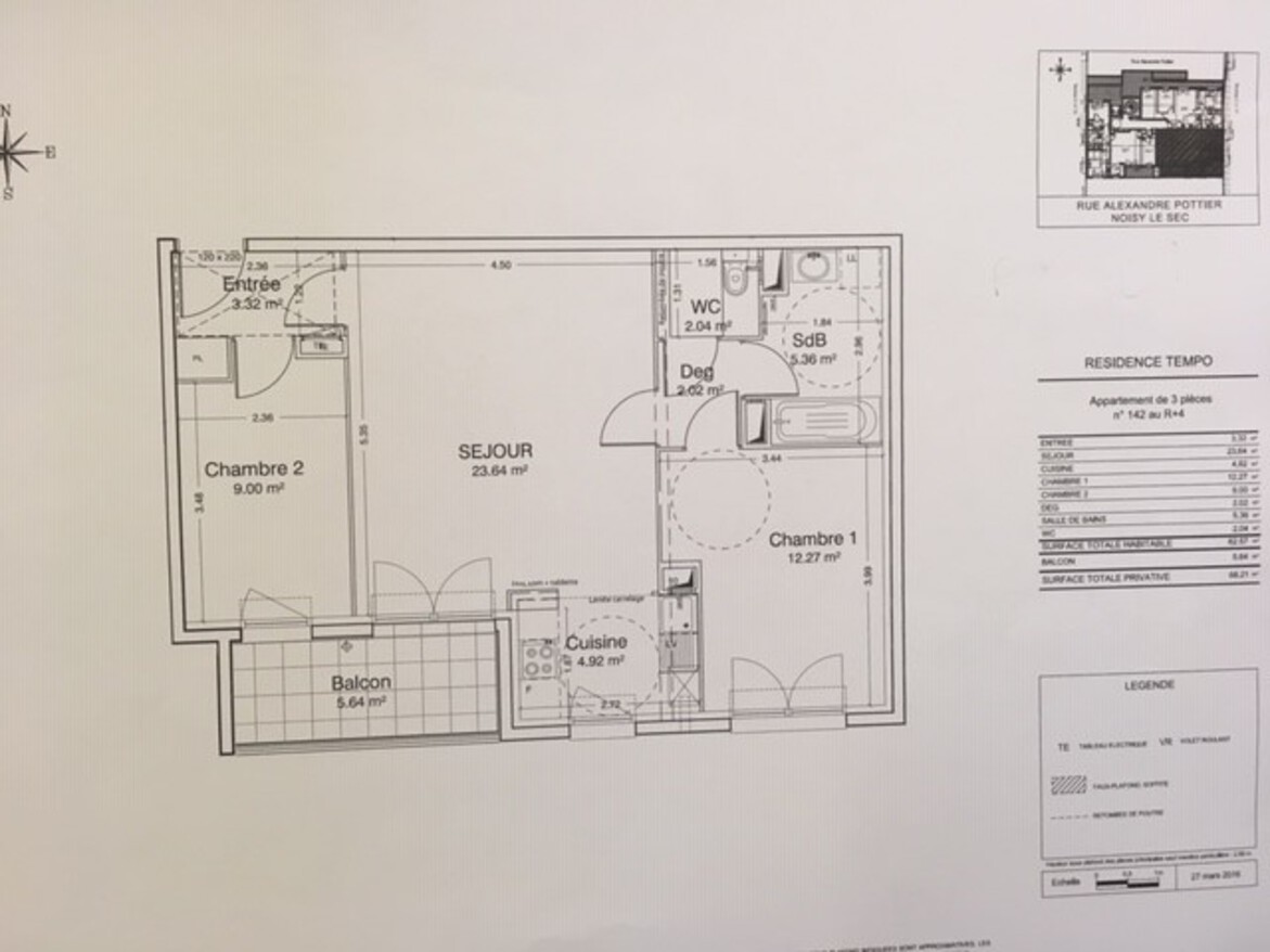 Vente Appartement à Noisy-le-Sec 3 pièces