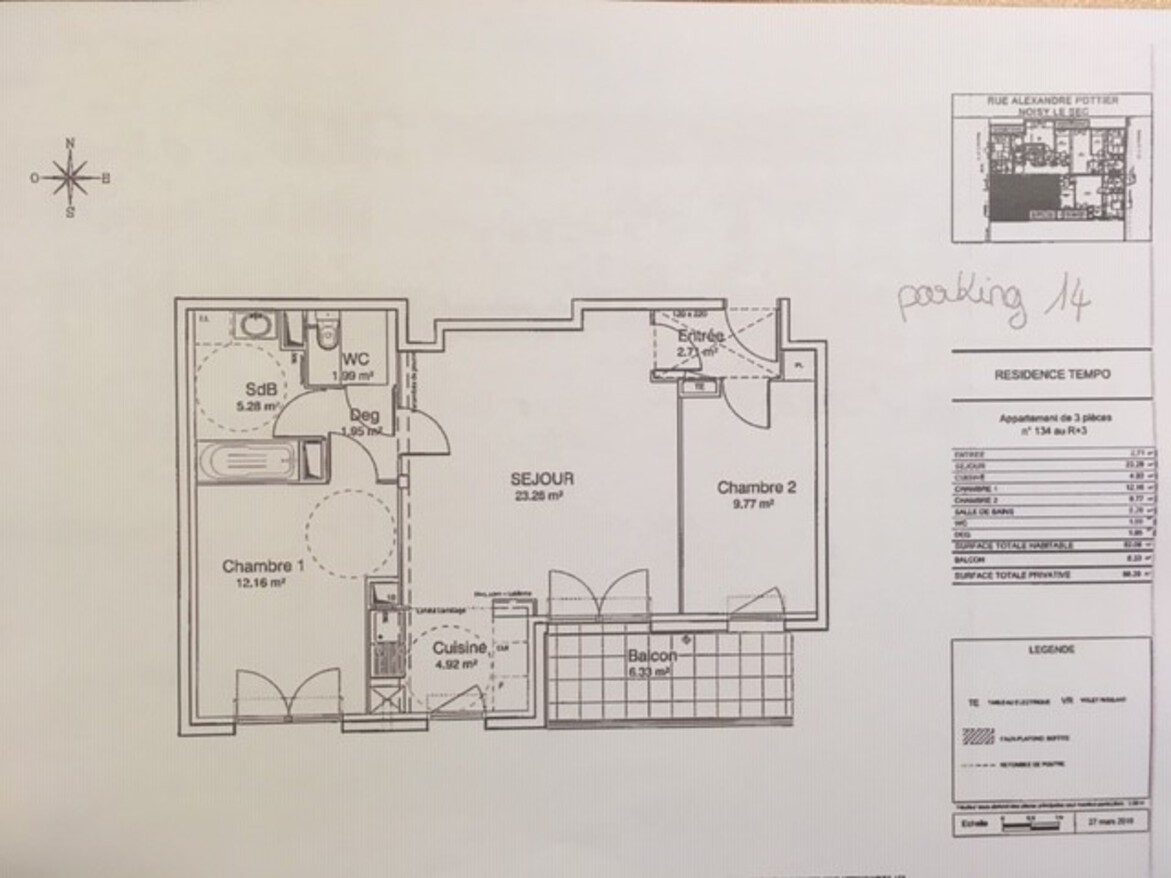 Vente Appartement à Noisy-le-Sec 3 pièces