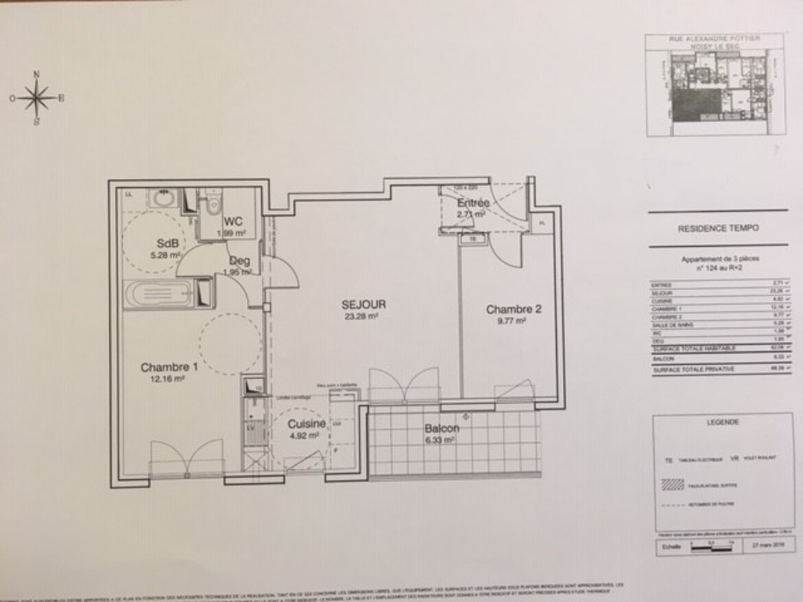 Vente Appartement à Noisy-le-Sec 3 pièces