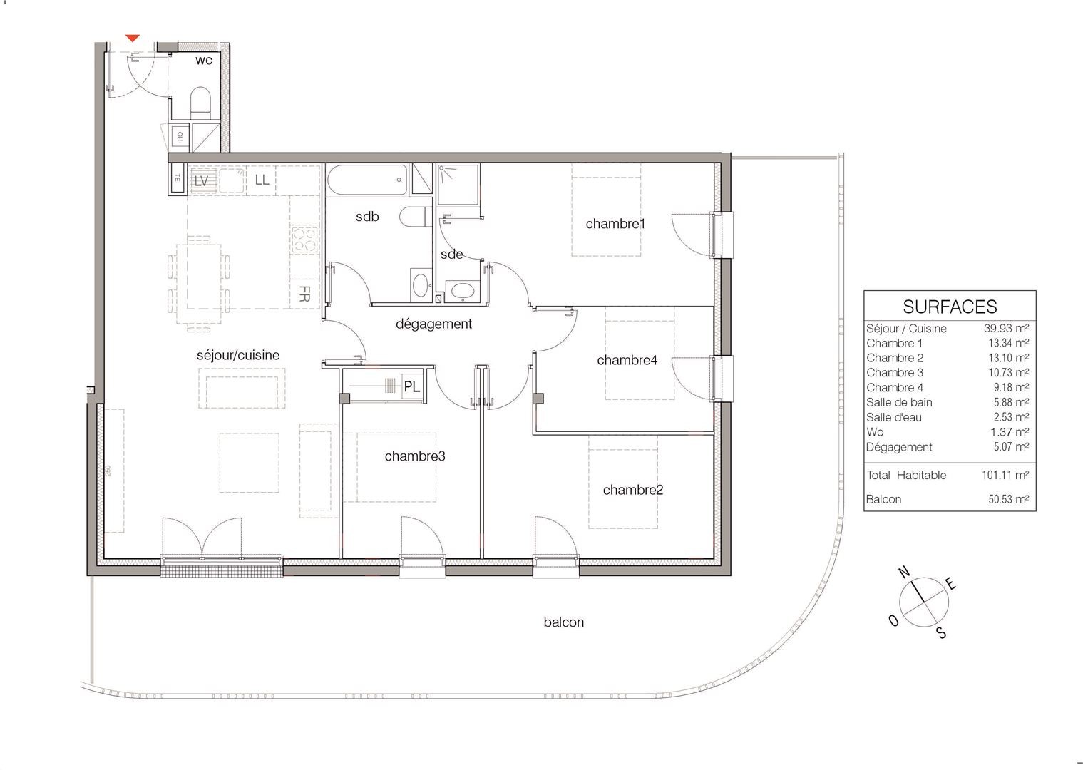 Vente Appartement à le Bouscat 5 pièces