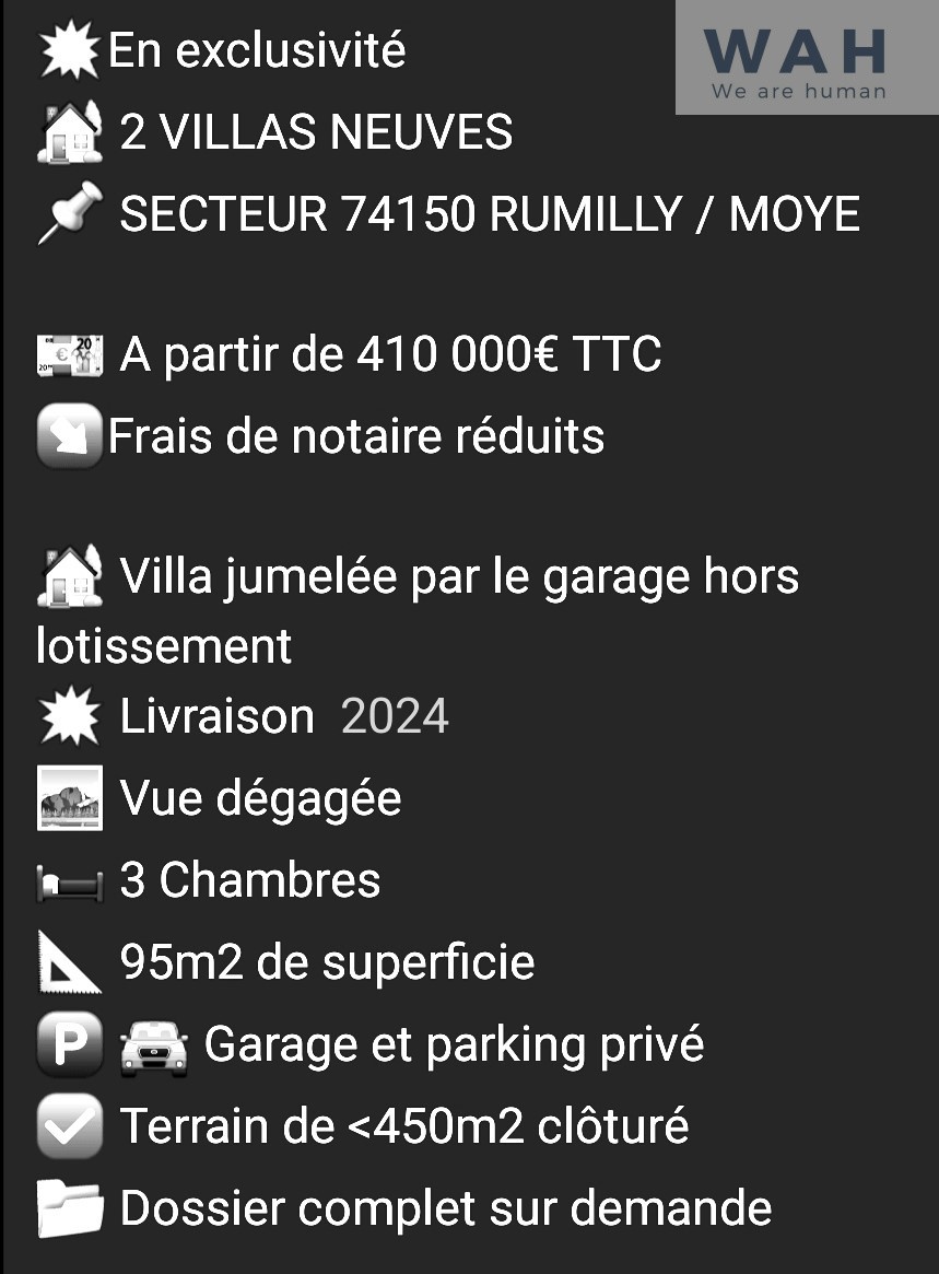 Vente Maison à Rumilly 4 pièces