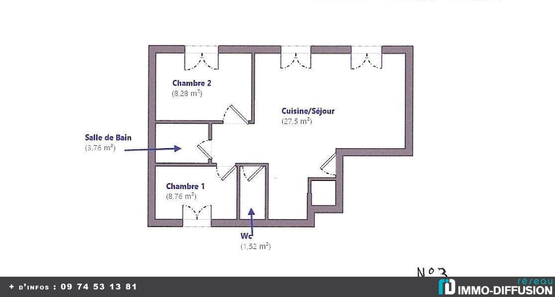 Vente Appartement à le Grau-du-Roi 3 pièces