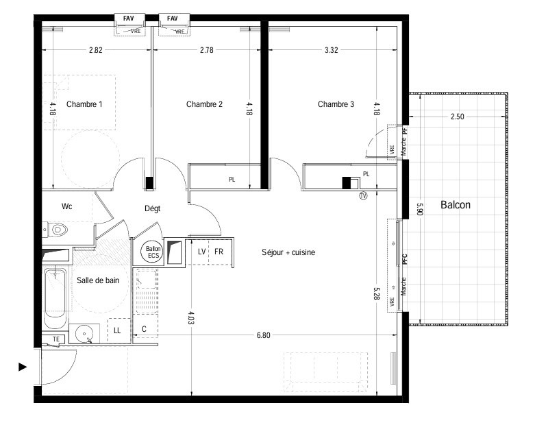 Vente Appartement à Lunel 4 pièces