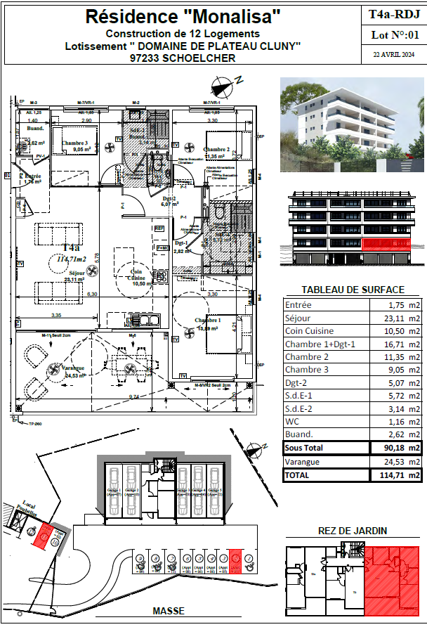 Vente Appartement à Schœlcher 4 pièces