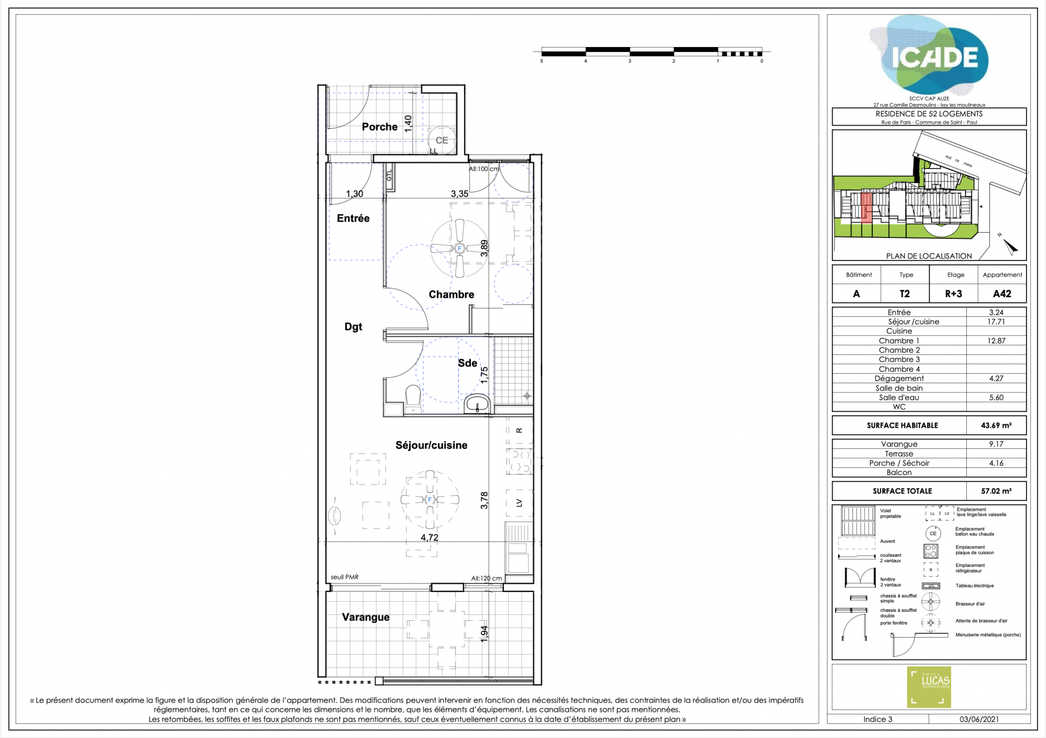 Vente Appartement à Saint-Paul 3 pièces