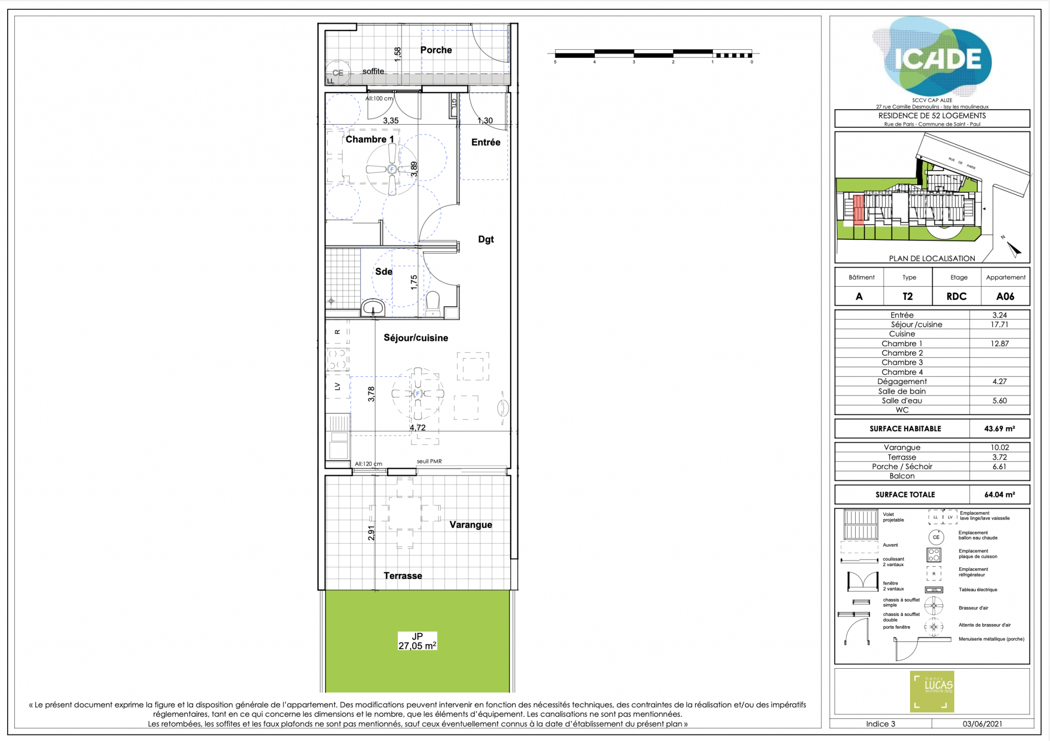 Vente Appartement à Saint-Paul 3 pièces