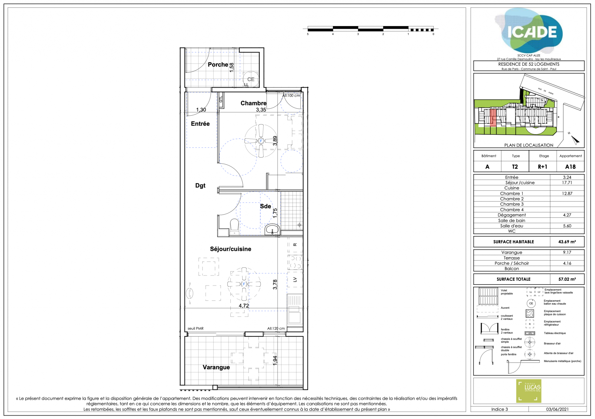 Vente Appartement à Saint-Paul 3 pièces