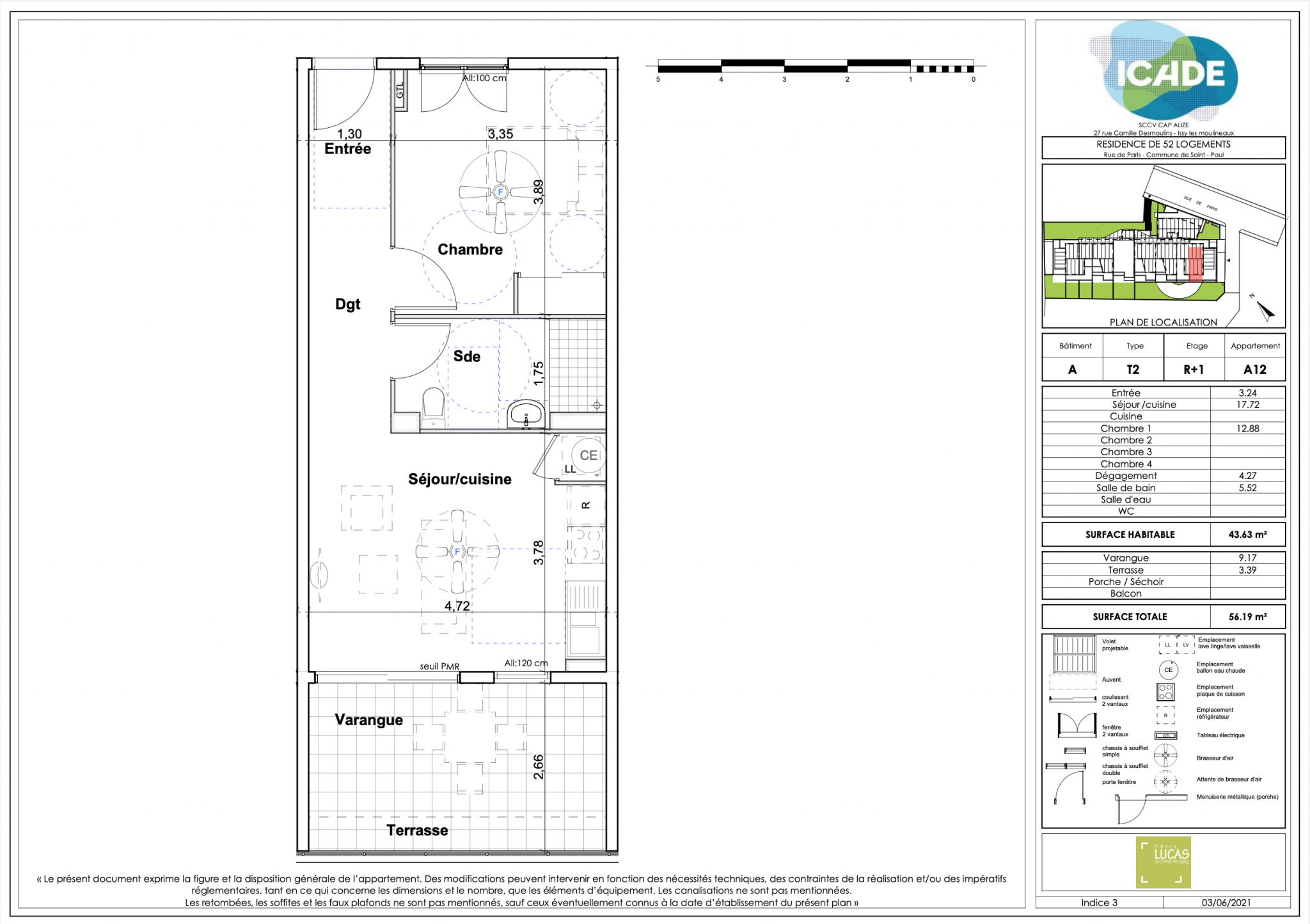 Vente Appartement à Saint-Paul 3 pièces