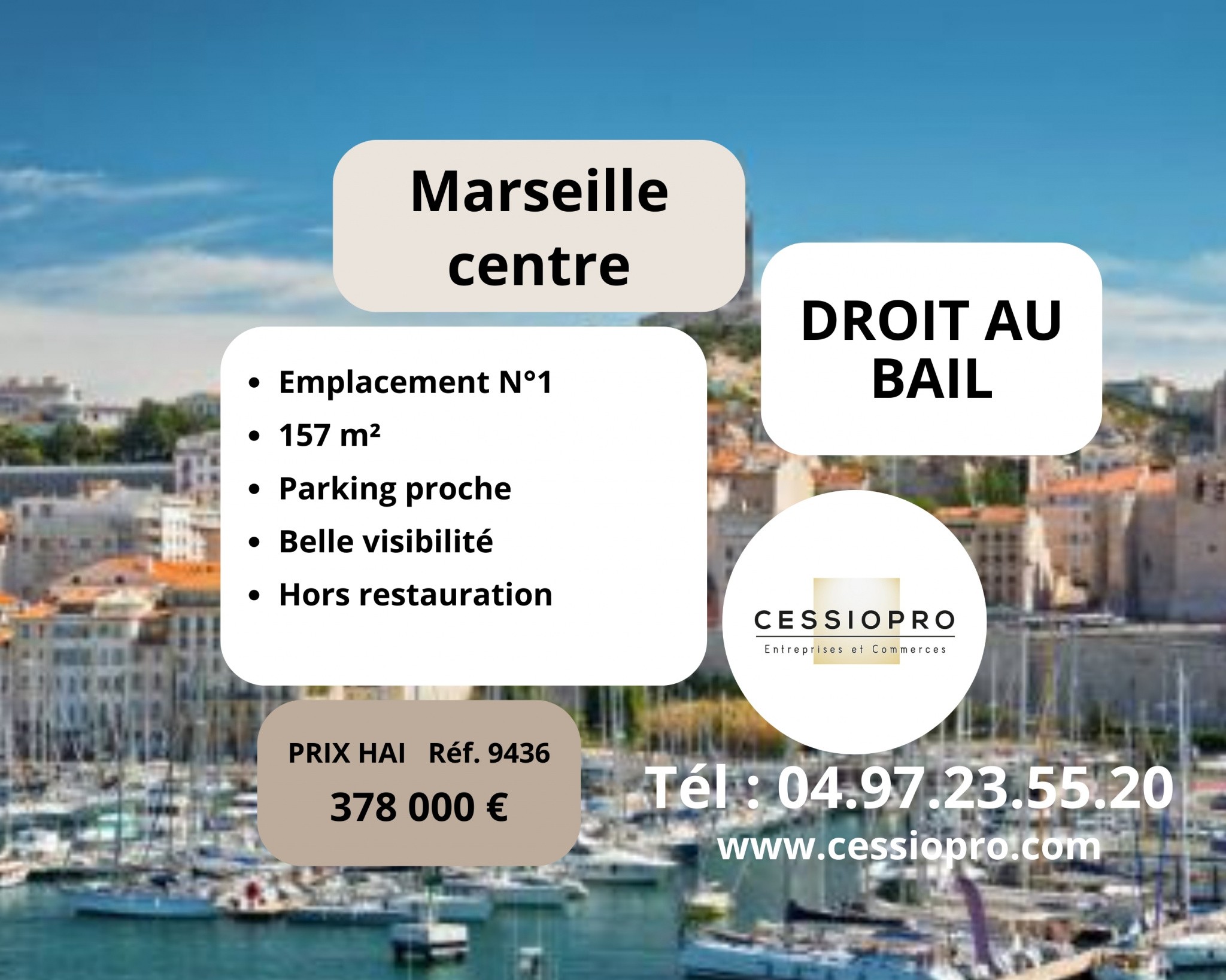 Vente Bureau / Commerce à Marseille 1er arrondissement 0 pièce