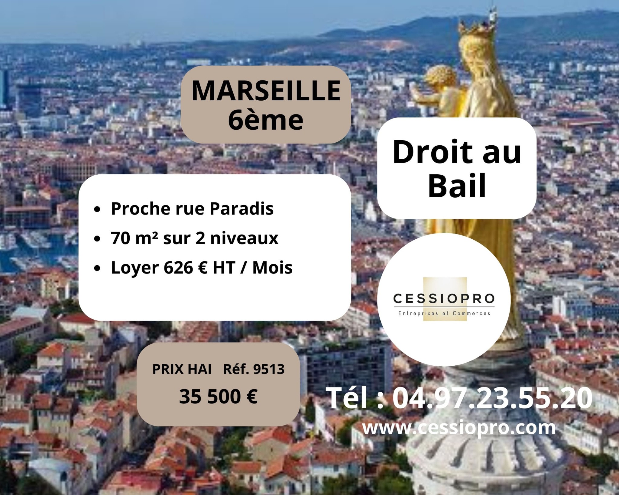 Vente Bureau / Commerce à Marseille 6e arrondissement 0 pièce