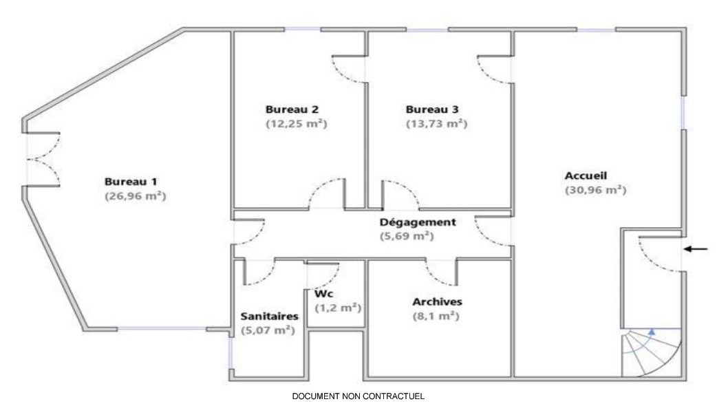 Location Bureau / Commerce à Nîmes 5 pièces