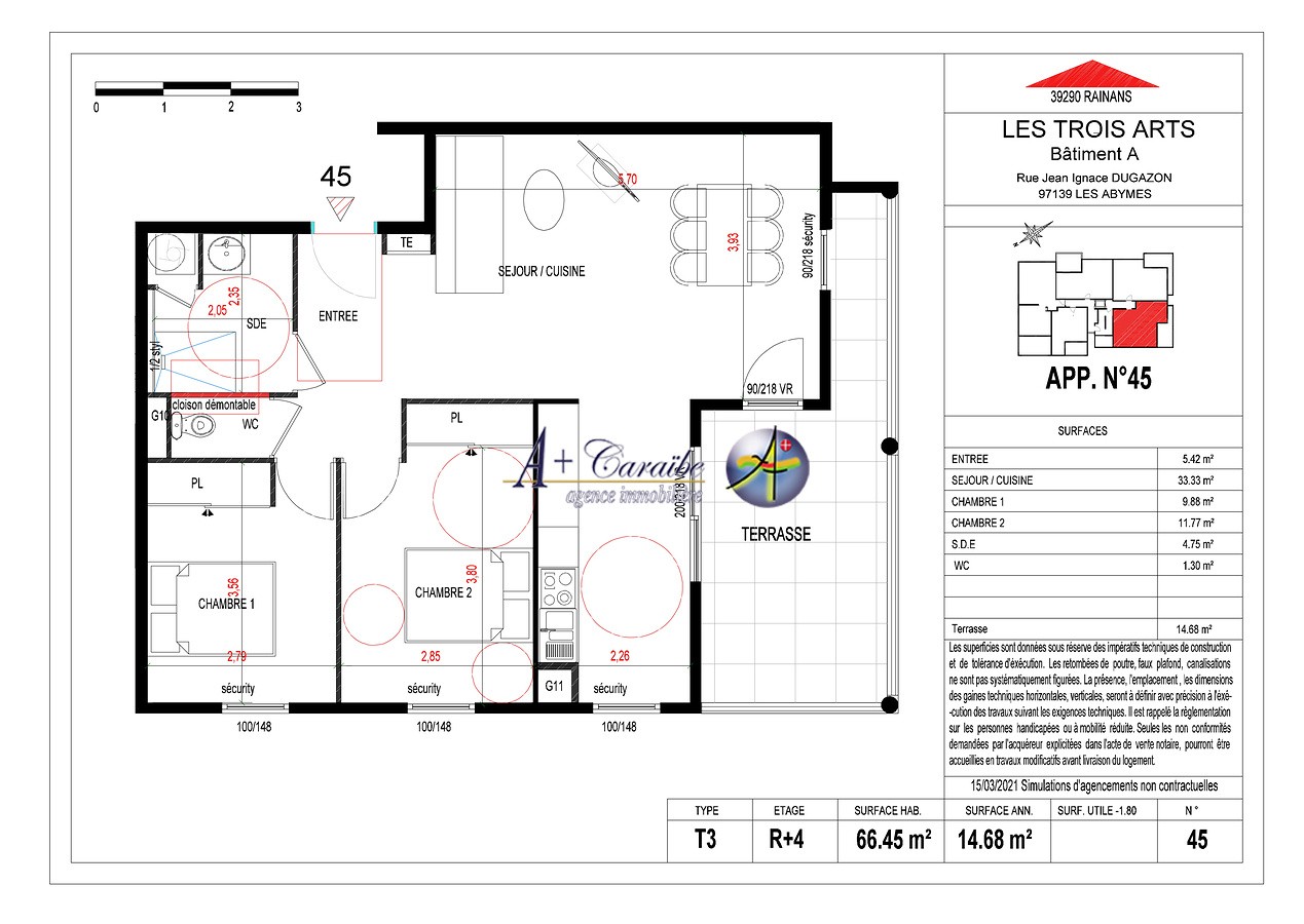 Location Appartement à les Abymes 3 pièces