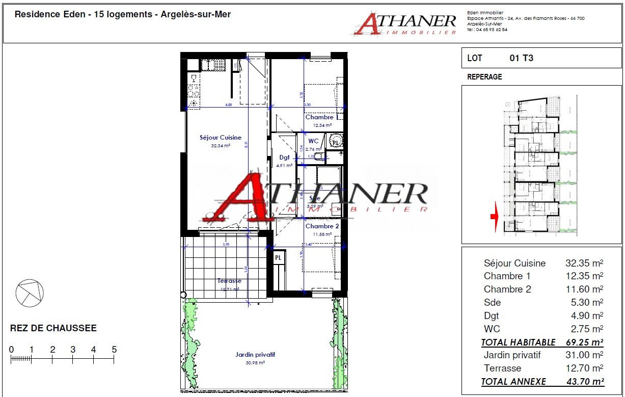 Vente Appartement à Argelès-sur-Mer 3 pièces