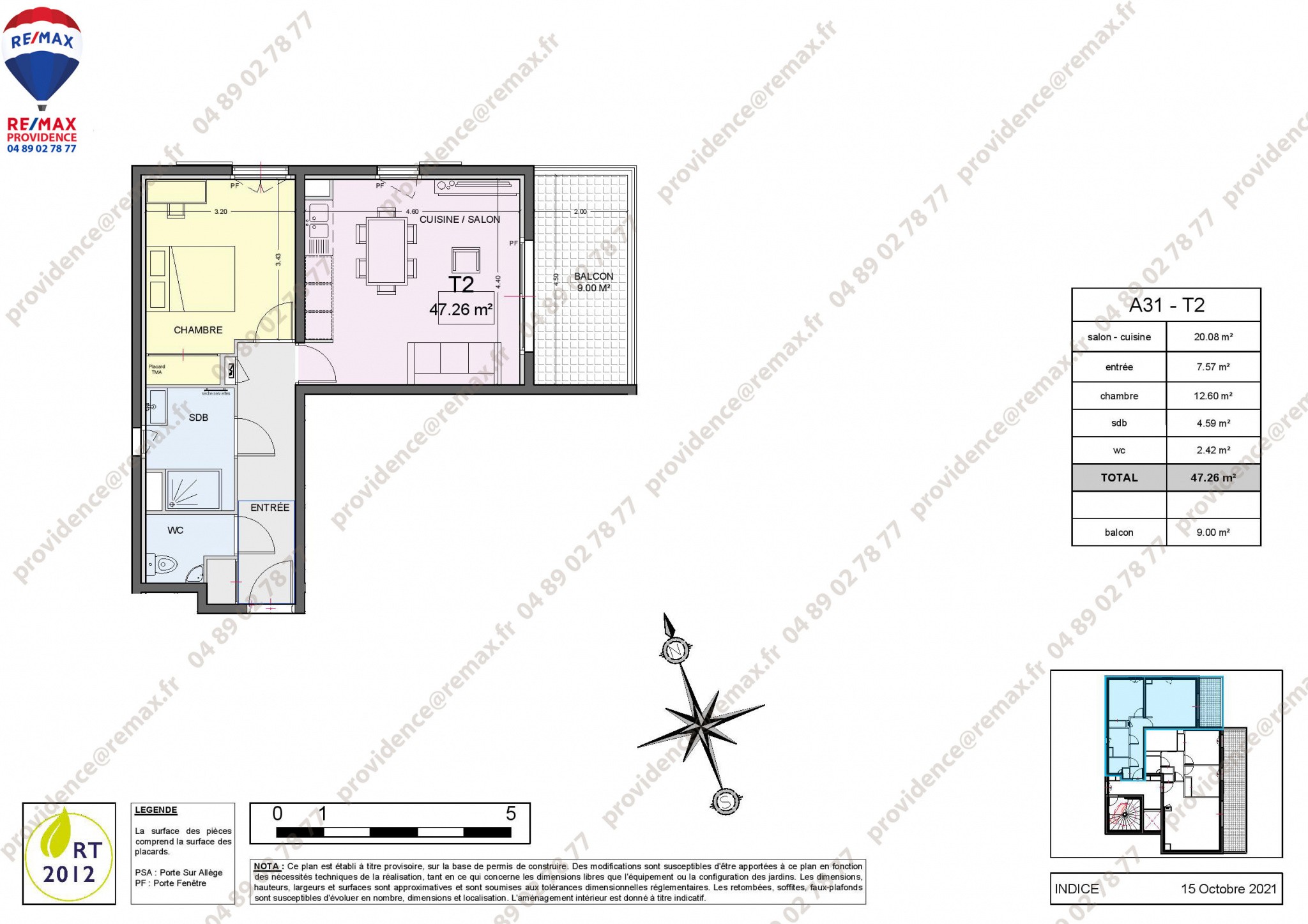 Vente Appartement à la Turbie 2 pièces