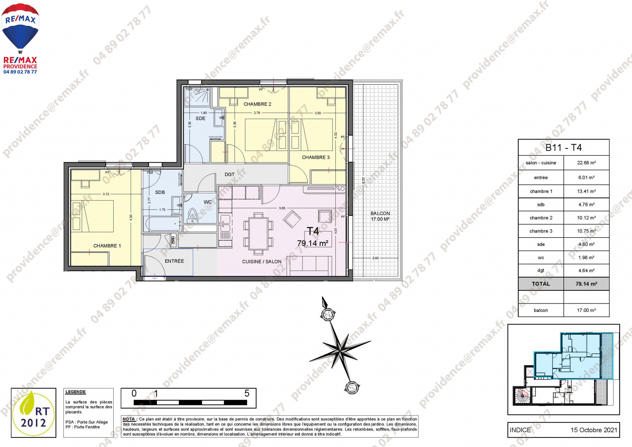 Vente Appartement à la Turbie 4 pièces