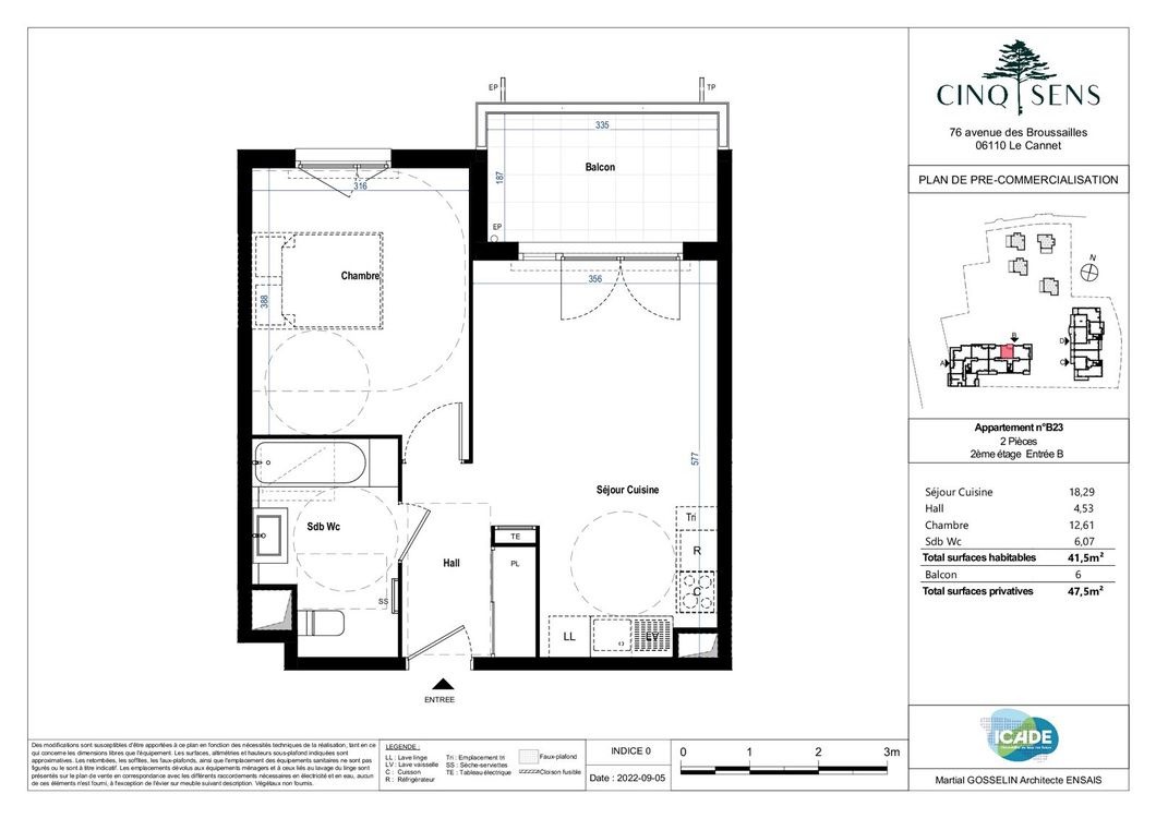 Vente Appartement à le Cannet 2 pièces