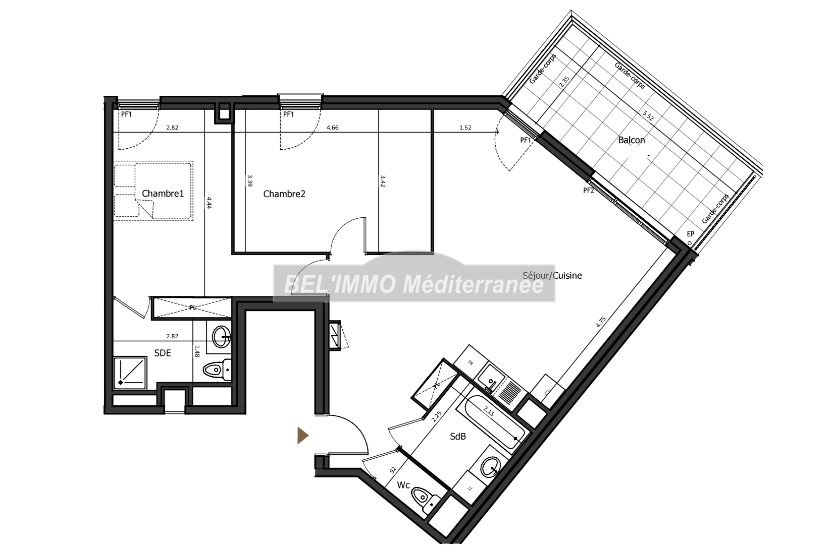 Location Appartement à Cavalaire-sur-Mer 4 pièces