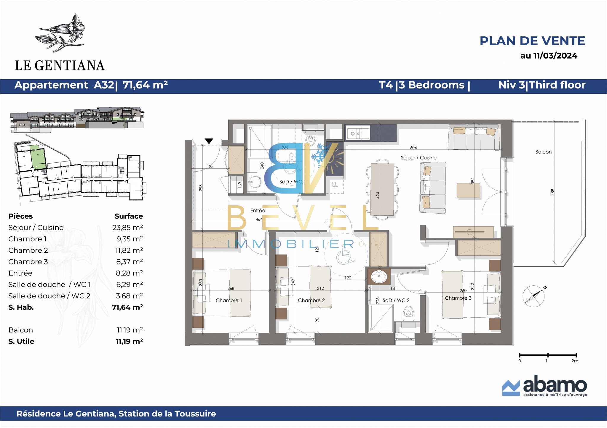 Vente Appartement à Fontcouverte-la-Toussuire 4 pièces