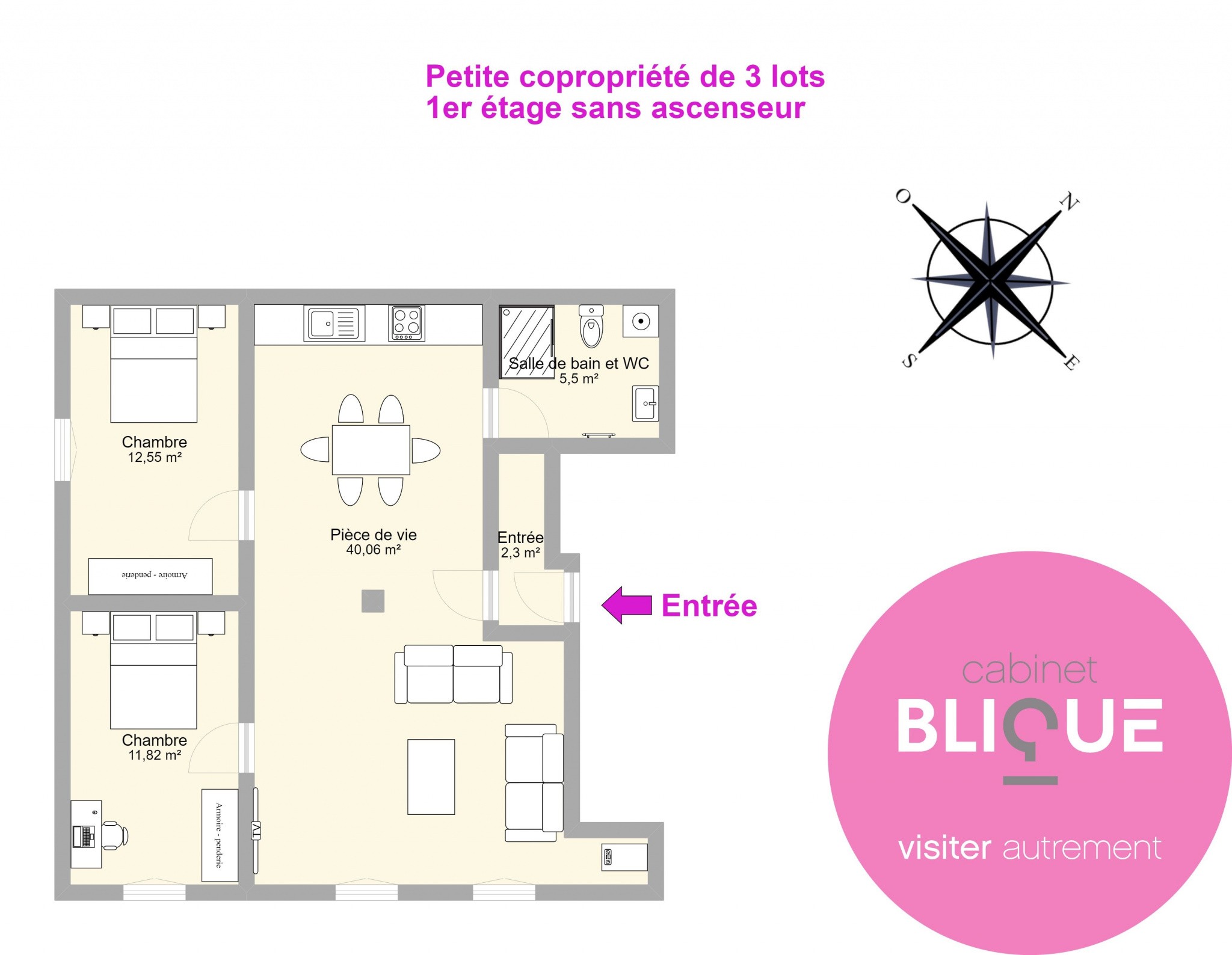 Vente Appartement à Nancy 3 pièces